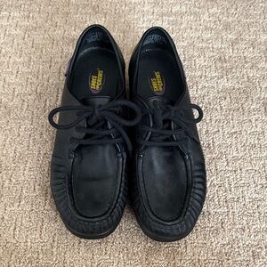 Shoes for Crews women's Black Leather Shoes